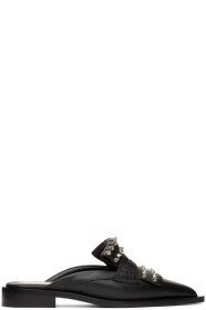 Alexander McQueen - Black Punk Fringe Slip-On Loafers
