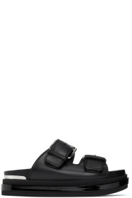 Alexander McQueen - ブラック Trompe L'Oeil フラット サンダル