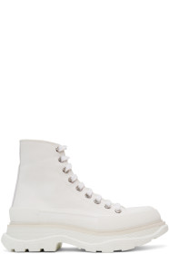 Alexander McQueen - White Tread Slick Platform High Sneakers