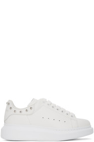 Alexander McQueen - SSENSE Exclusive White Studded Oversized Sneakers