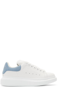 Alexander McQueen - White & Blue Oversized Sneakers