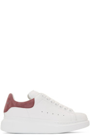 Alexander McQueen - SSENSE Exclusive White & Pink Oversized Sneakers