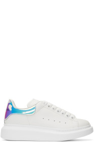 Alexander McQueen - SSENSE Exclusive Off-White Holographic Oversized Sneakers