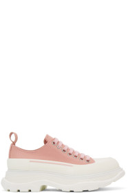Alexander McQueen - Pink Tread Slick Platform Low Sneakers