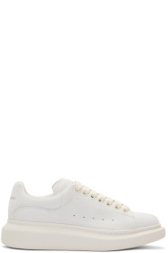 Alexander McQueen - Grey Suede Oversized Sneakers
