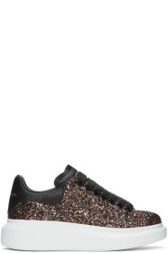 Alexander McQueen - SSENSE Exclusive Black & Red Galaxy Glitter Oversized Sneakers