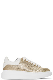 Alexander McQueen - Gold Glitter Oversized Sneakers