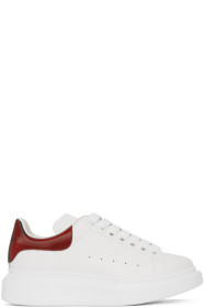 Alexander McQueen - White & Red Iridescent Oversized Sneakers