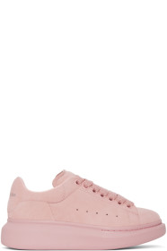 Alexander McQueen - ピンク スエード オーバーサイズ スニーカー