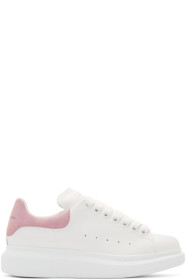 Alexander McQueen - SSENSE Exclusive White & Pink Oversized Sneakers