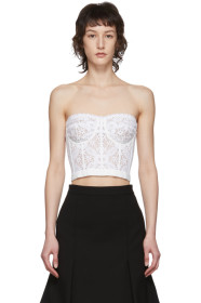 Alexander McQueen - White Sarabande Lace Bustier