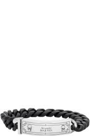 Alexander McQueen - ブラック & シルバー アイデンティティー チェーン ブレスレット