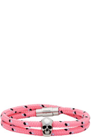 Alexander McQueen - 粉色 Skull Friendship 手环