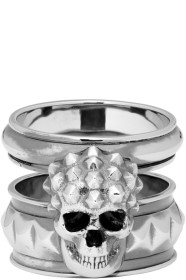 Alexander McQueen - Bague argentée Snake