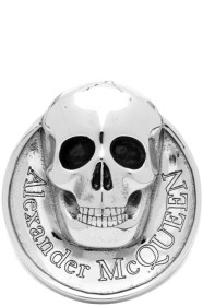 Alexander McQueen - Bague argentée Skull Coin