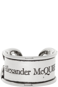 Alexander McQueen - Bague argentée Safety Pin