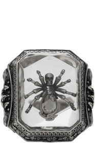 Alexander McQueen - Silver Spider Resin Ring