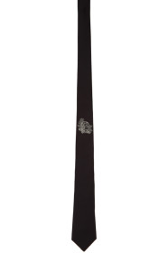 Alexander McQueen - Black & White Ivy Skull Tie