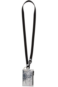 Alexander McQueen - Silver Patent Lanyard Card Holder