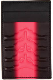 Alexander McQueen - Black & Pink Rib Cage Card Holder