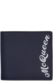 Alexander McQueen - Portefeuille à logo bleu marine