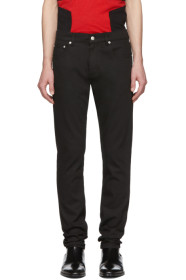 Alexander McQueen - Jean noir Dragon