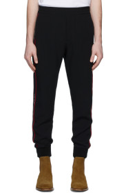 Alexander McQueen - Pantalon de survêtement en crêpe noir