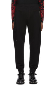 Alexander McQueen - Pantalon de survêtement en coton noir