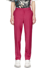 Alexander McQueen - Pink Selvedge Wool & Mohair Trousers