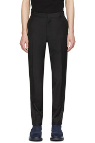 Alexander McQueen - Black Selvedge Wool & Mohair Trousers