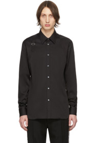 Alexander McQueen - ブラック ポプリン バックル シャツ