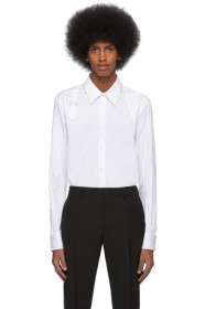 Alexander McQueen - Chemise en coton bio extensible blanche