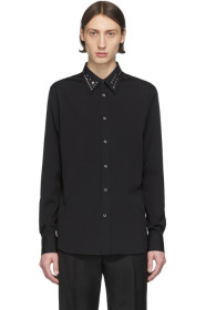 Alexander McQueen - ブラック ポプリン シャツ