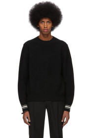 Alexander McQueen - Pull en laine texturée noir Skull