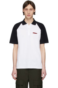 Alexander McQueen - Polo à logo blanc et noir
