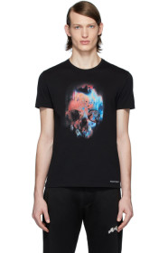 Alexander McQueen - T-shirt noir Sprayed Skull