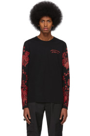 Alexander McQueen - T-shirt à manches longues noir Japanese Ivy