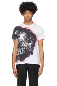 Alexander McQueen - T-shirt blanc Ink Floral
