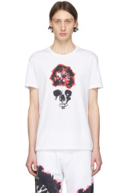 Alexander McQueen - T-shirt blanc Skull