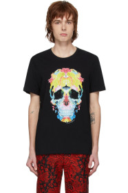 Alexander McQueen - T-shirt noir Skull