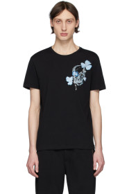 Alexander McQueen - T-shirt noir Embroidered Skull