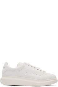 Alexander McQueen - 灰白色 Daim 天鹅绒阔型运动鞋