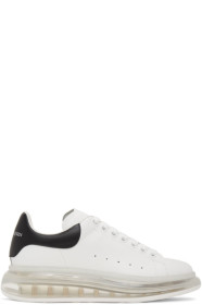 Alexander McQueen - White & Black Clear Sole Oversized Sneakers