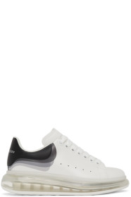 Alexander McQueen - White & Black Clear Sole Oversized Sneakers