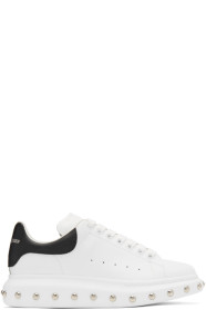 Alexander McQueen - ホワイト & ブラック オーバーサイズ スニーカー