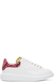 Alexander McQueen - 白色蛇纹阔型运动鞋