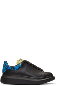 Alexander McQueen - ブラック スネーク オーバーサイズ スニーカー