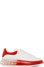Alexander McQueen - Baskets surdimensionnées blanches et rouges