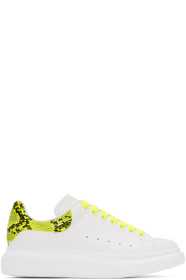 Alexander McQueen - White & Yellow Snake Oversized Sneakers