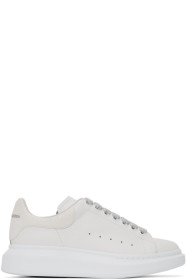 Alexander McQueen - SSENSE Exclusive White Glitter Oversized Sneakers